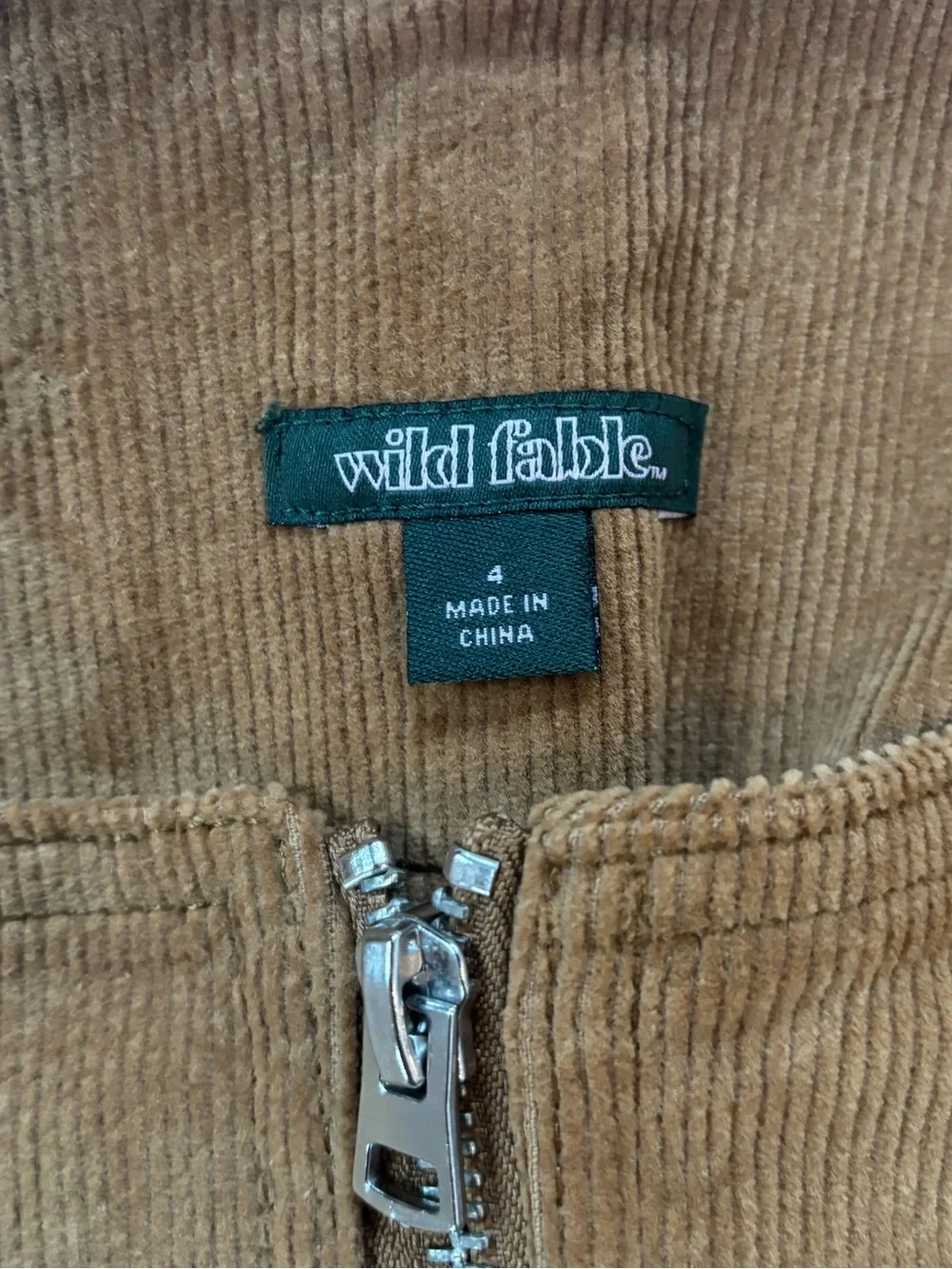 Wild Fable Brown Zip-Front Mini Skirt